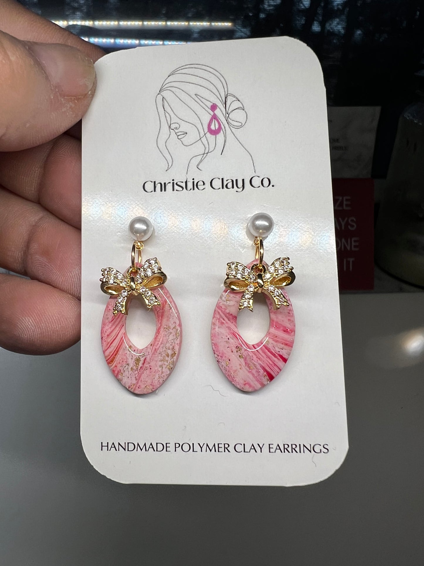Pink Collection - Cutout Sparkle Dangle