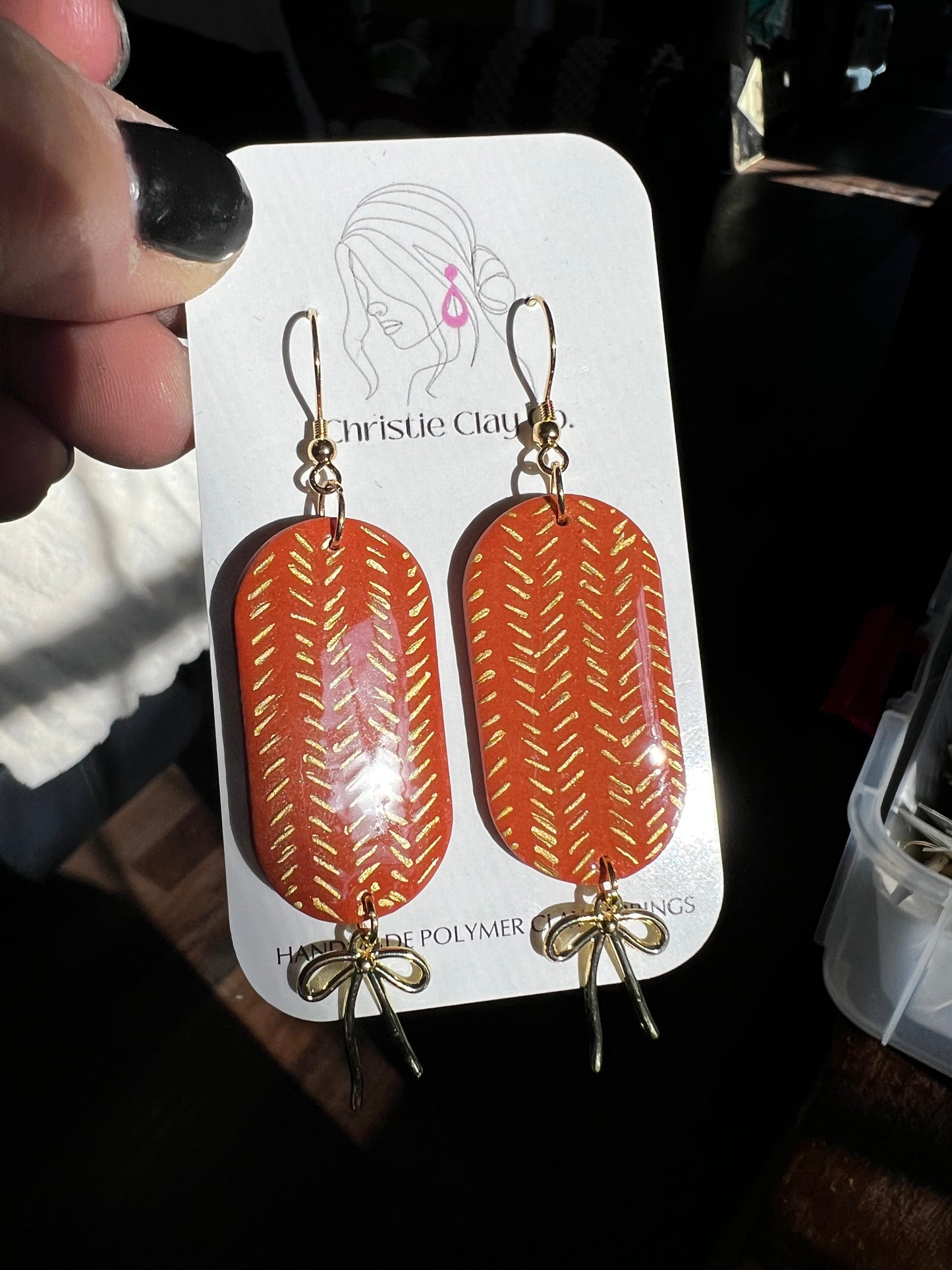 Fall - Herringbone Oval with Bow