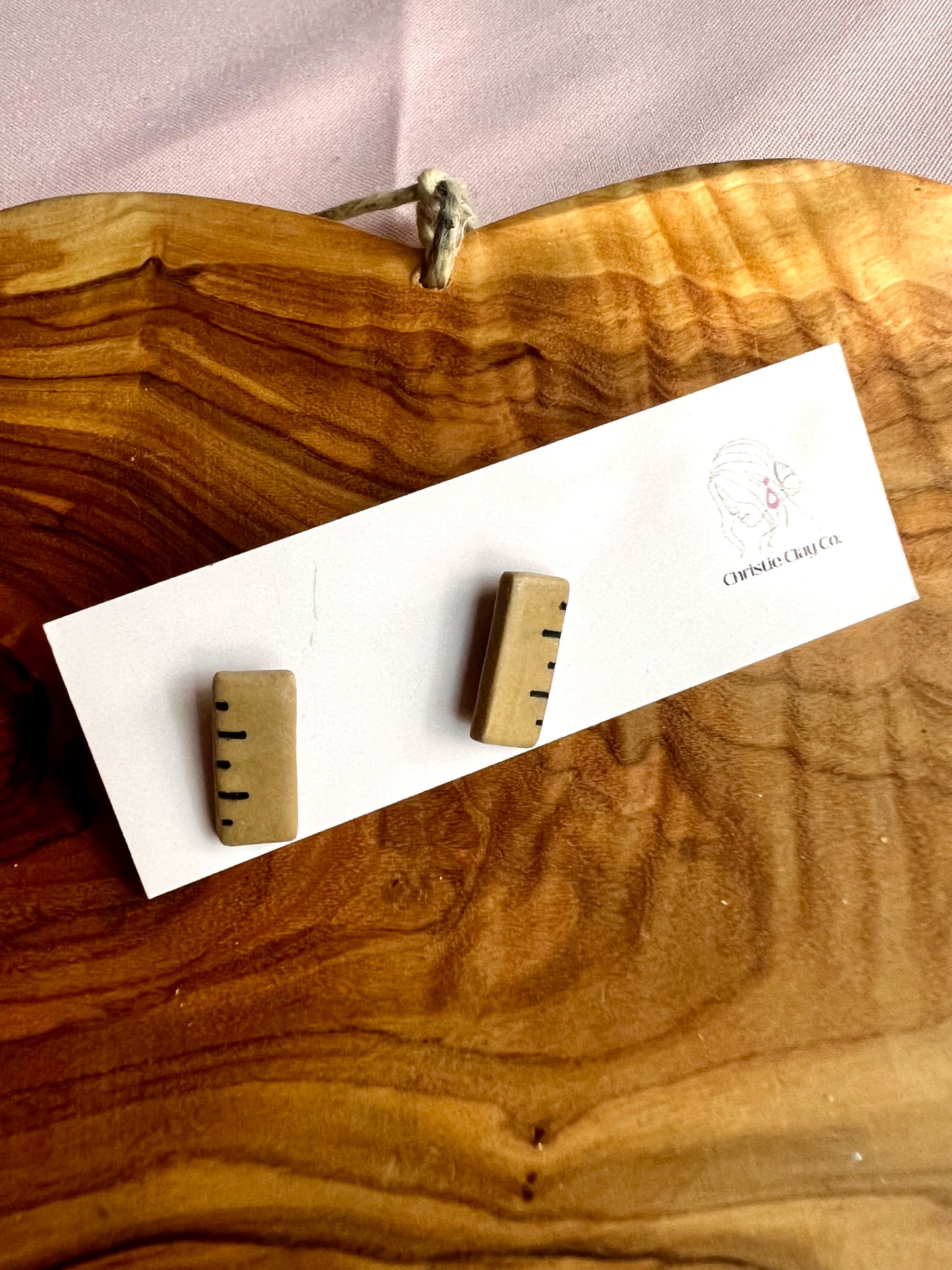 Back To School Ruler Studs