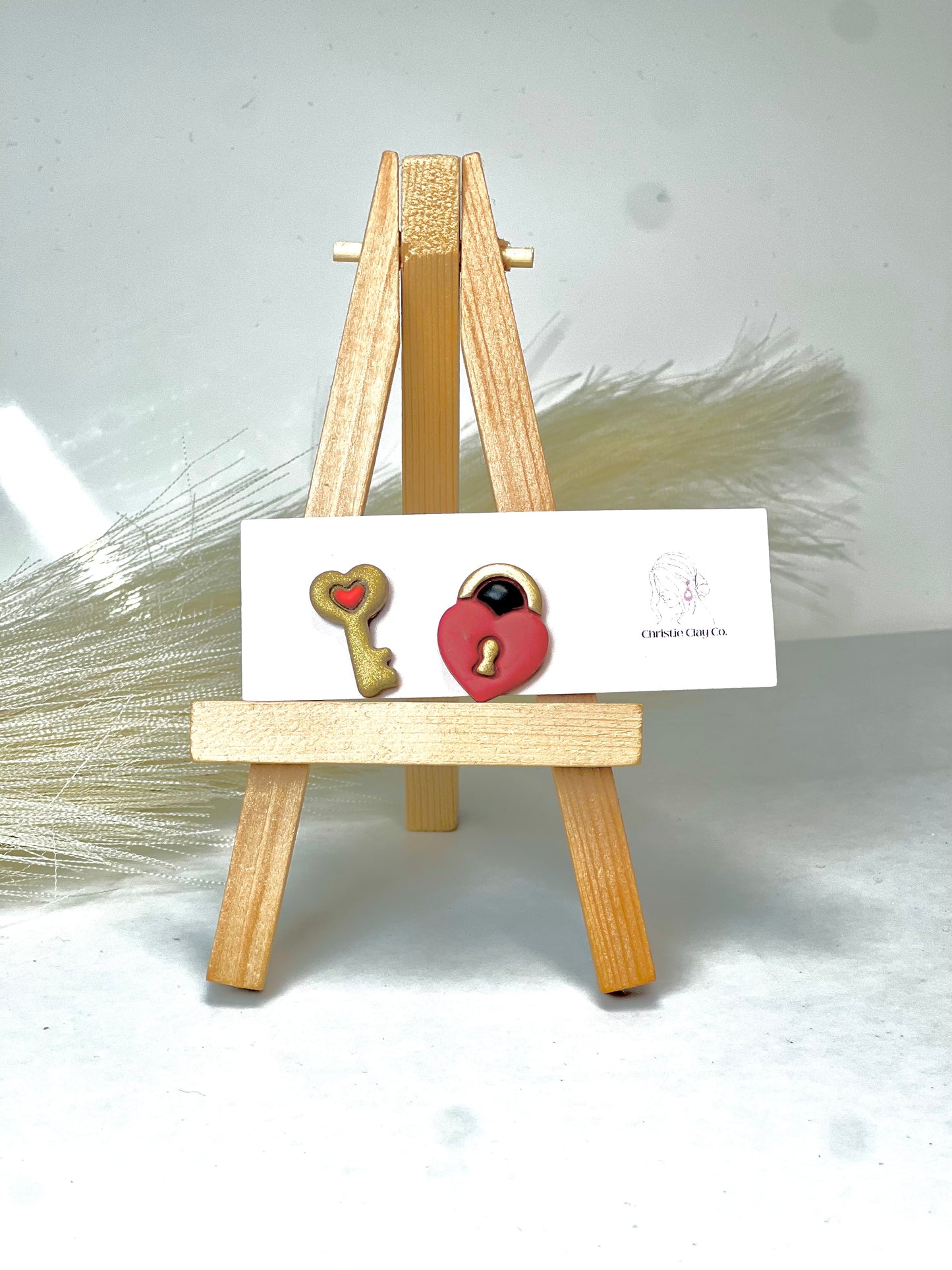 Valentines - Lock & Key Studs