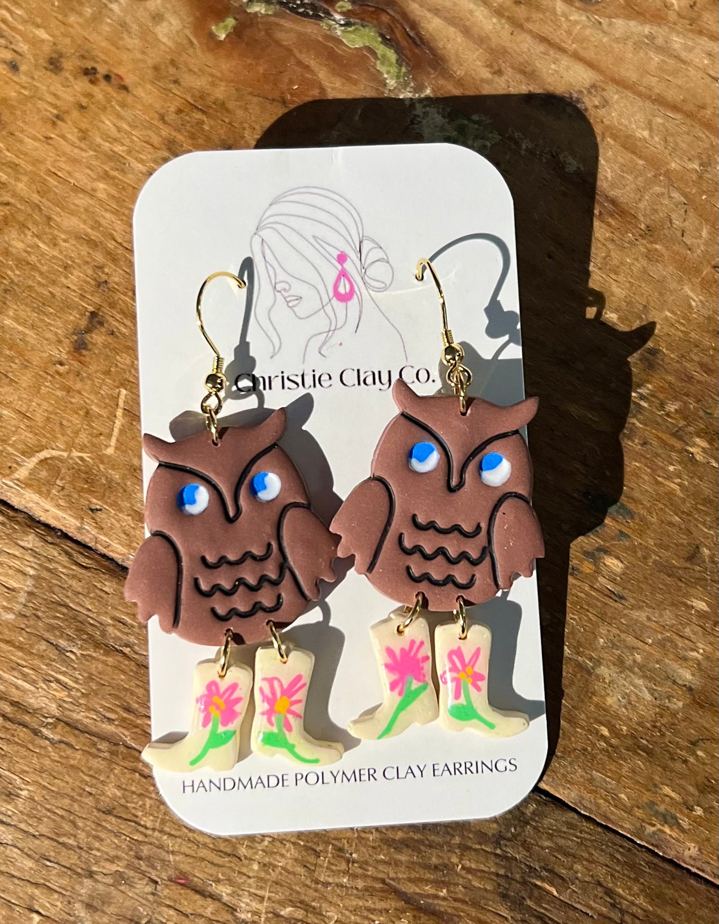 Fall - Owl with Hand Painted Boots