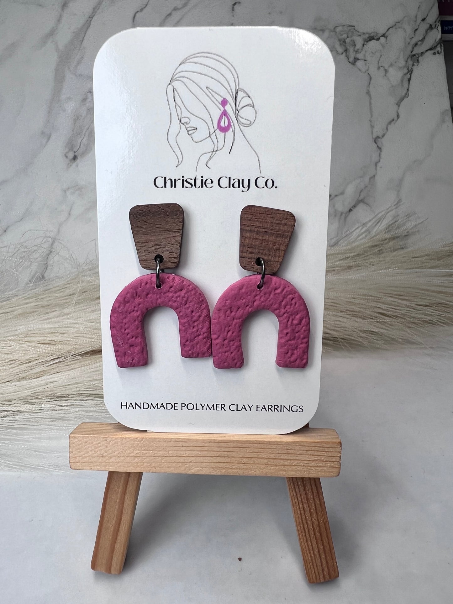 Pink Small Arch Dangles