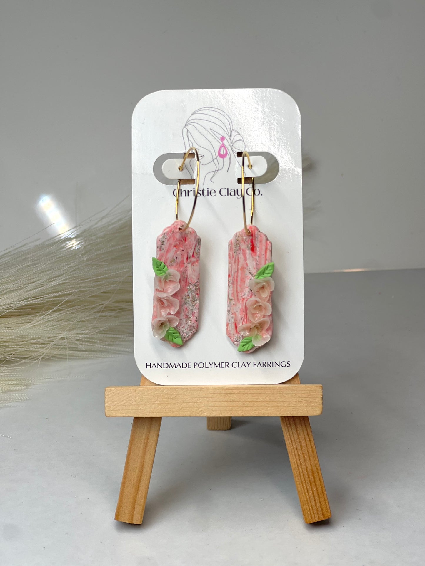 Florals - Pink Dangle with Translucent Florals