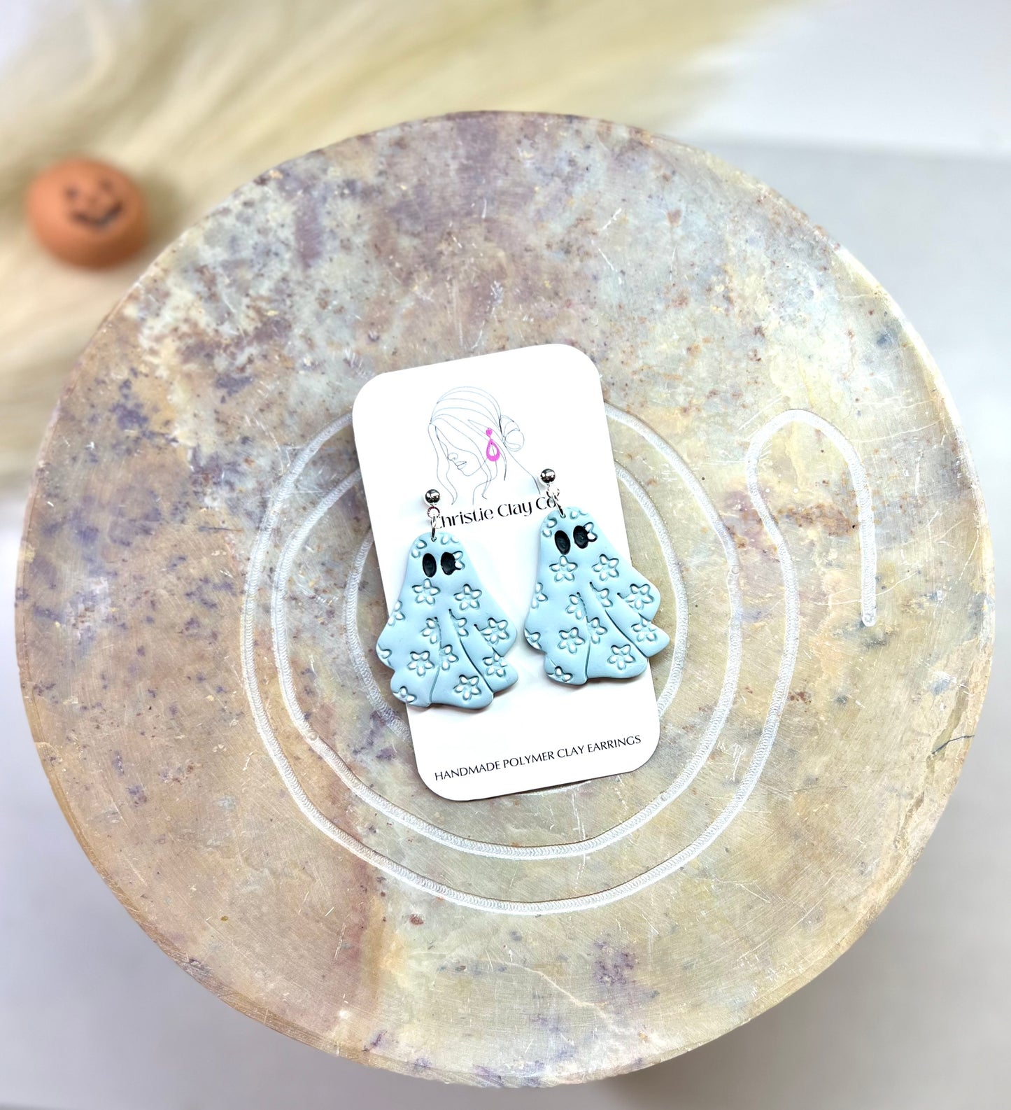 Halloween - Blue Floral Ghost