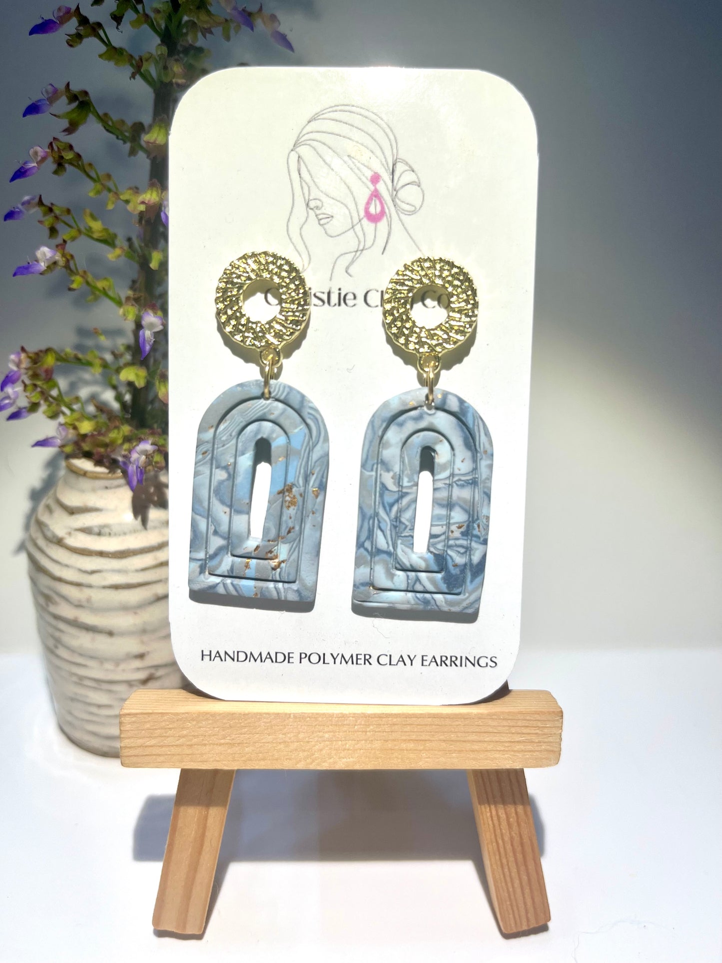 Blue Marble with gold finding