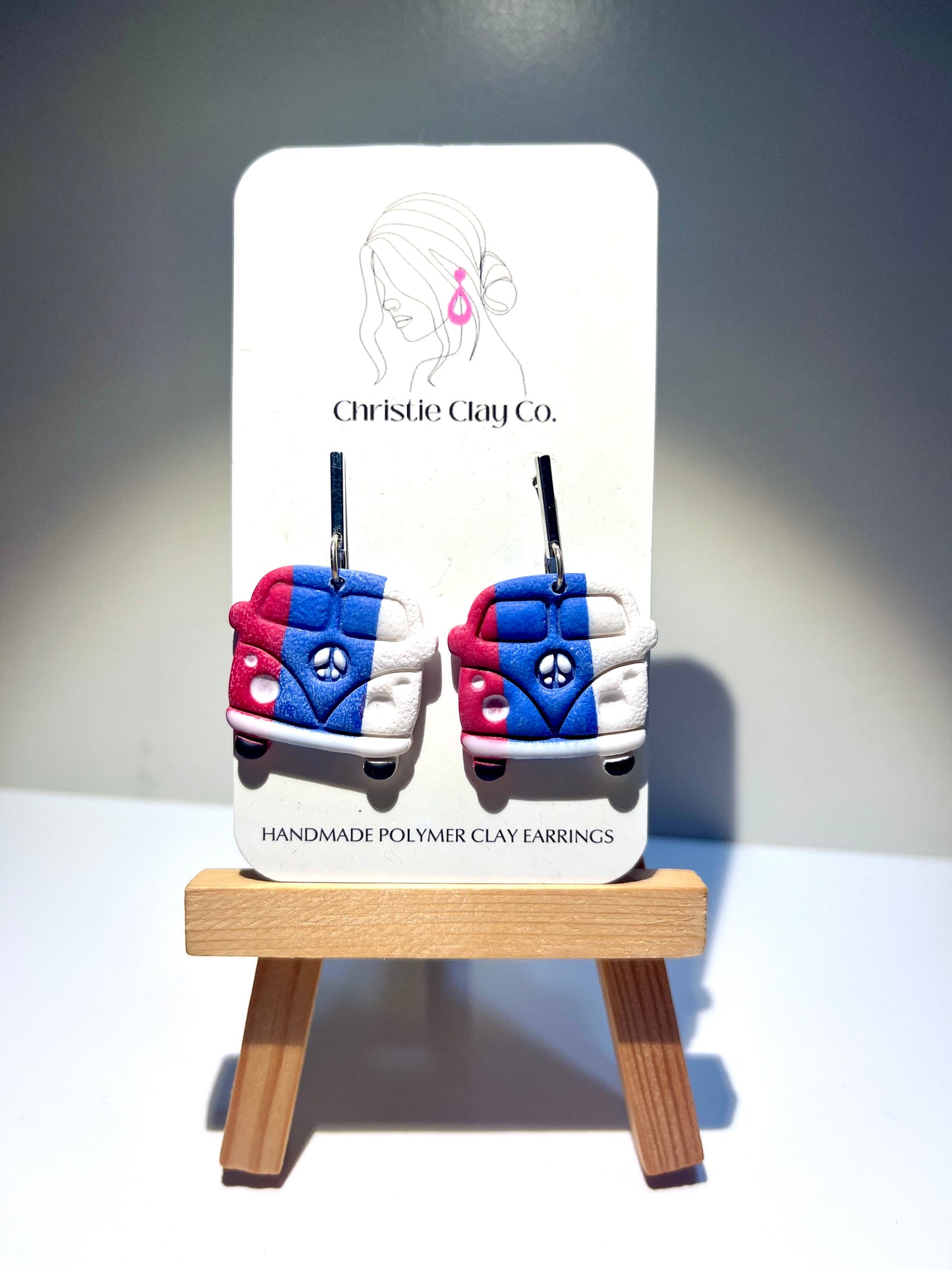 Red, White, & Blue-Hippie bus