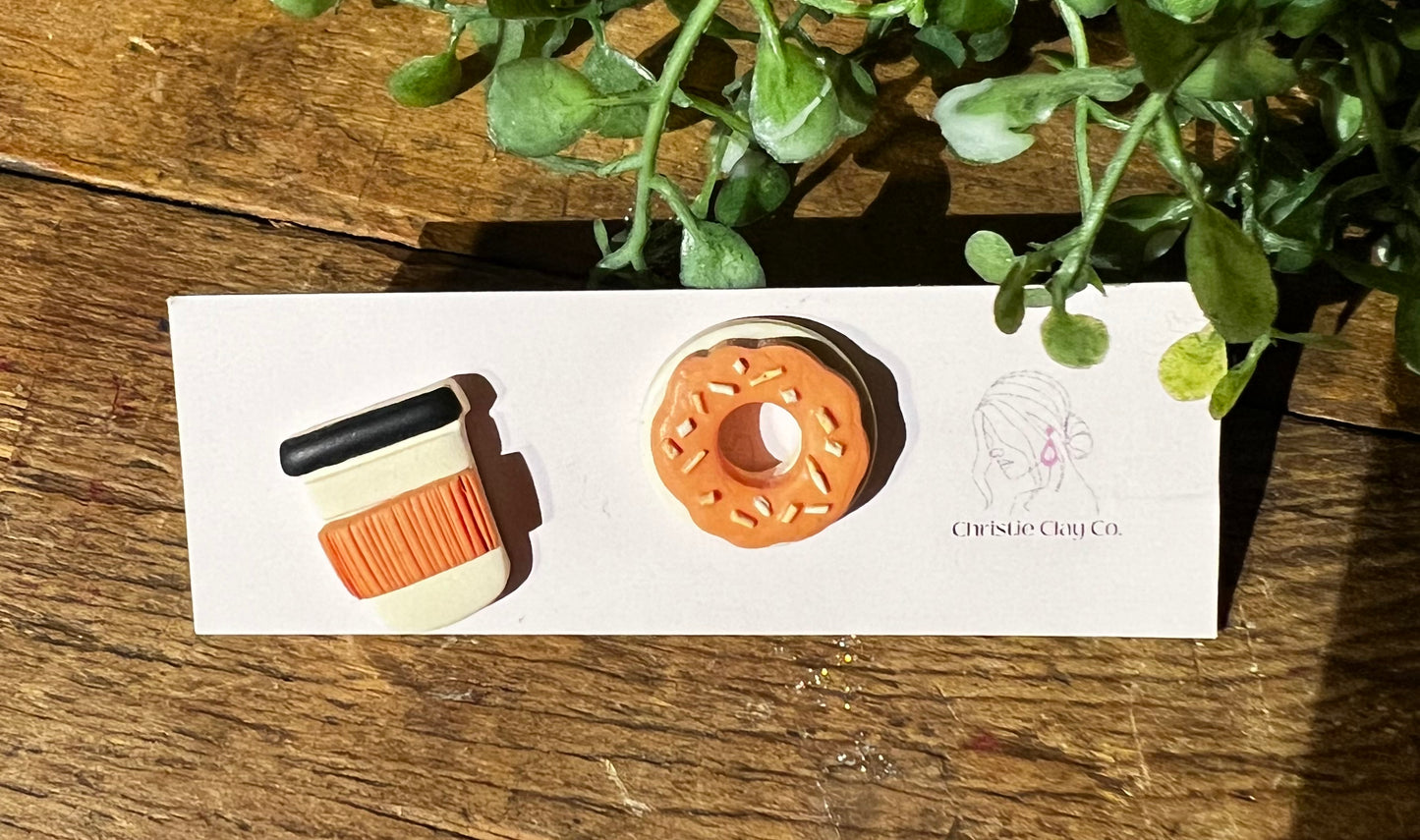 Fall - Coffee and Doughnut Studs