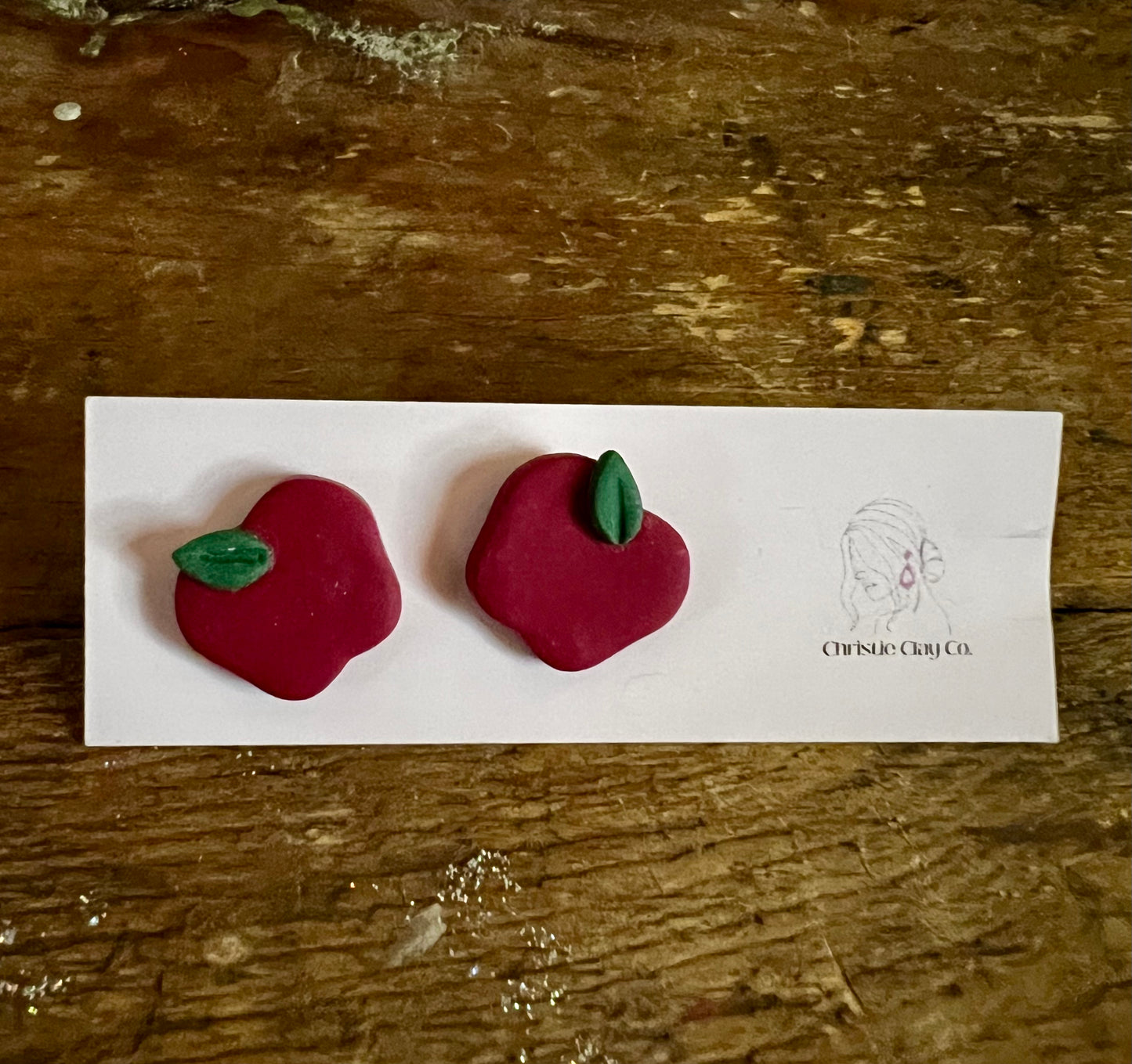 Back To School Apple Studs