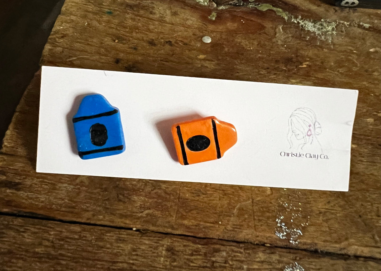 Back To School - Crayon Studs