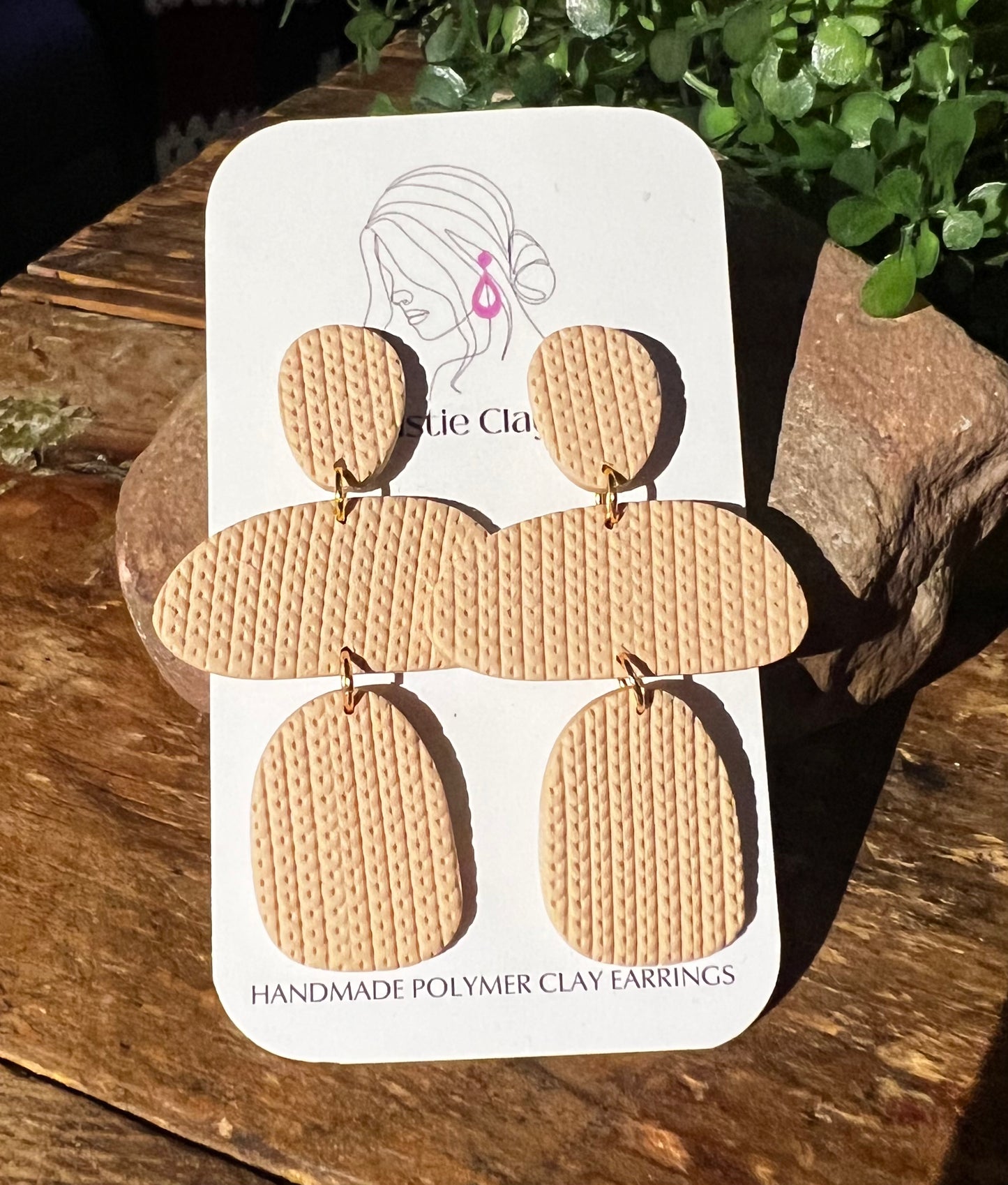 Sweater Weave Triple Dangles