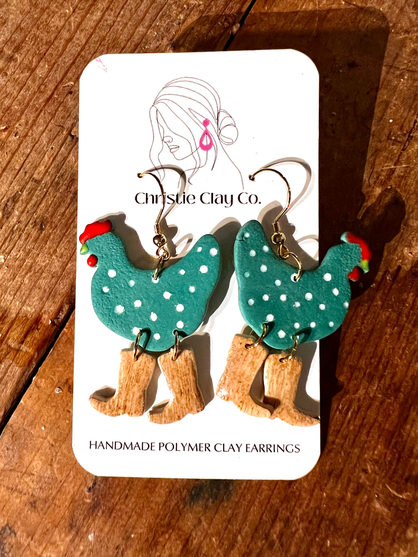 Whimsy. Chicken with boots