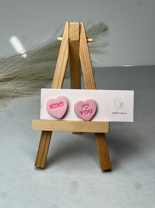 Valentines - Candy Heart Studs