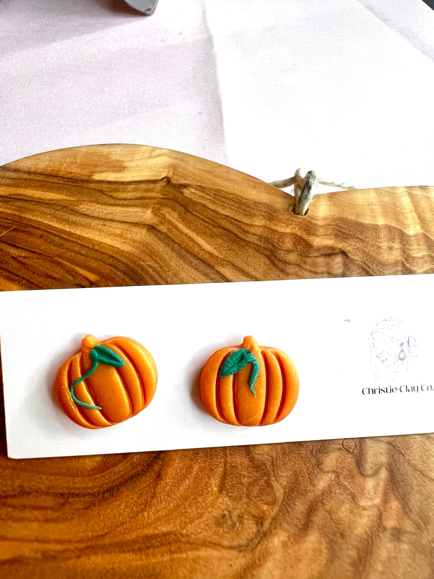 Fall - Pumpkin Sparkle Studs