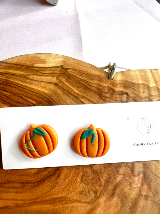 Fall - Pumpkin Sparkle Studs