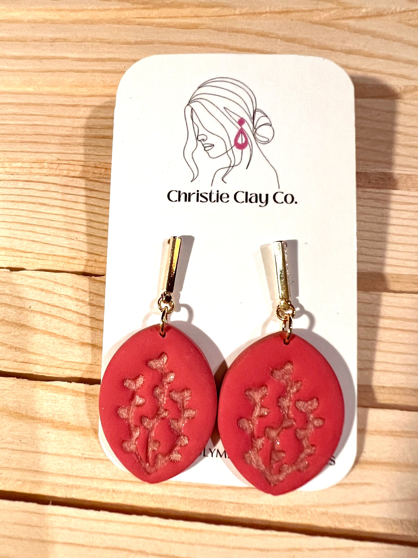 Floral Imprint Dangles