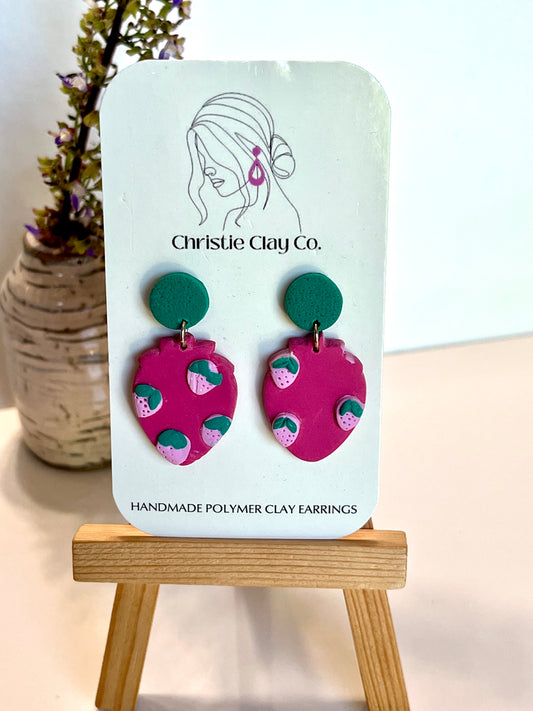 Strawberry-Green circle with strawberry cutout