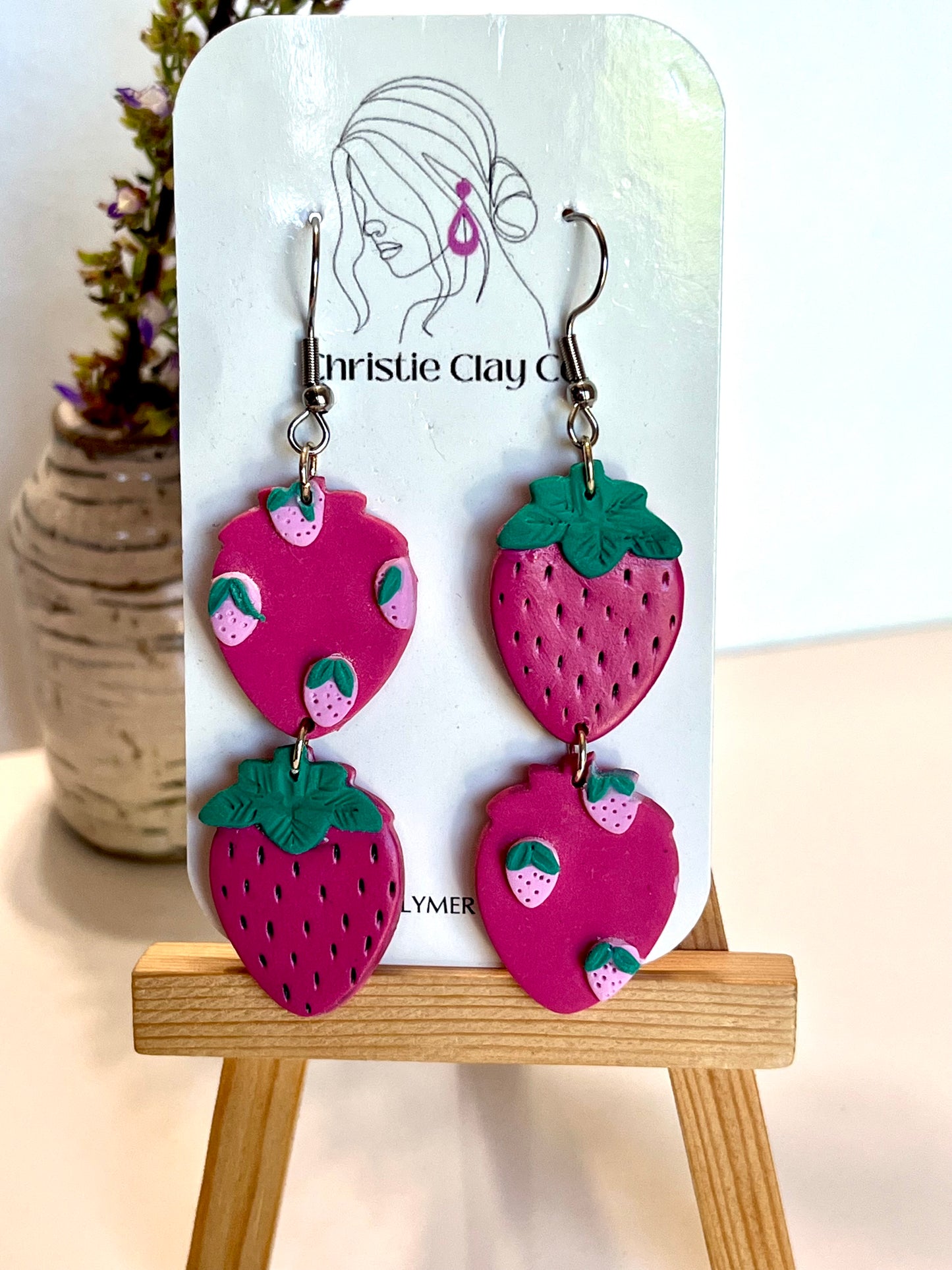 Strawberry-Two tier dangle