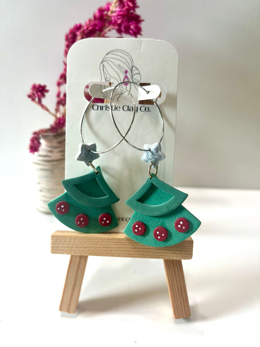 Christmas-Trees with stars on hoops