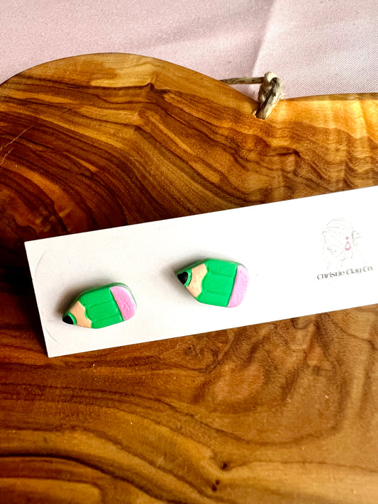 Back To School Pencil Studs