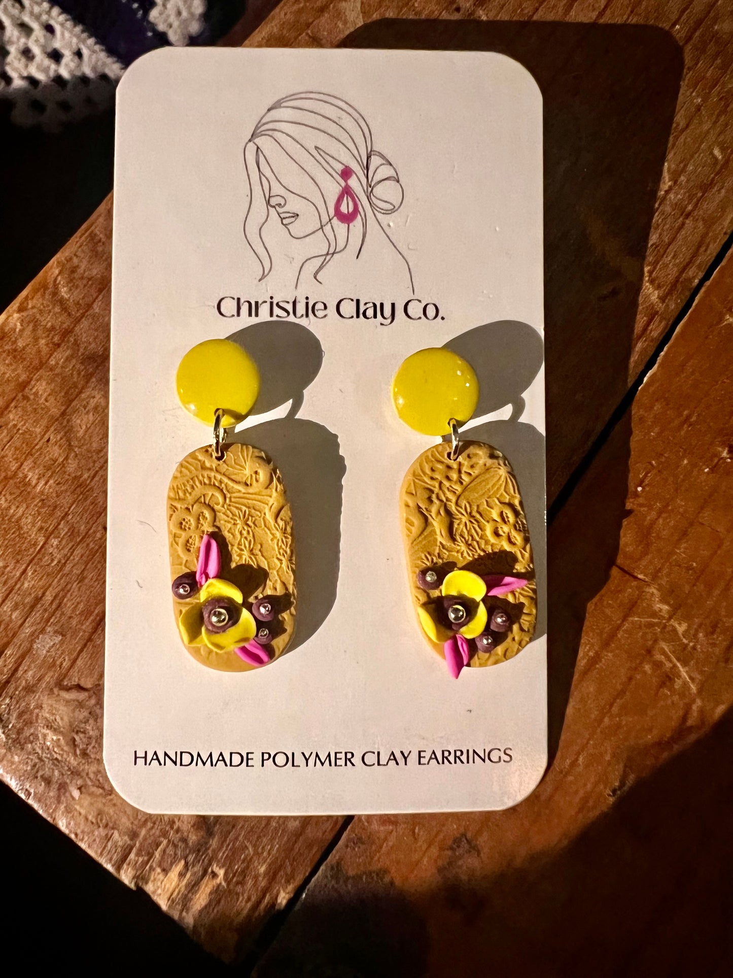 Bridgerton Inspired.  Chartreuse Floral Dangle