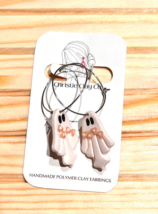 Halloween - Sparkle Ghost with Flowers