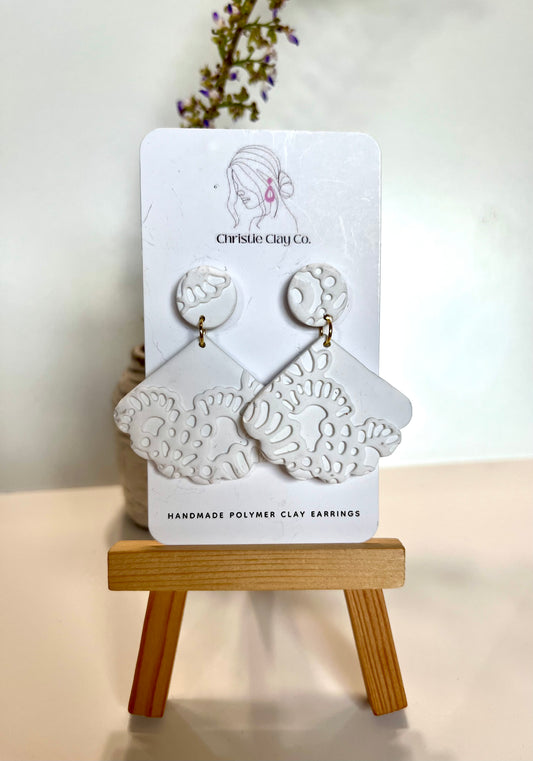 White imprint dangle