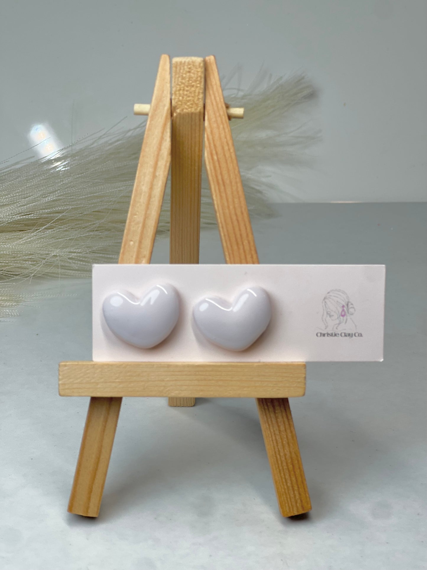Valentines - Puffy Heart Studs