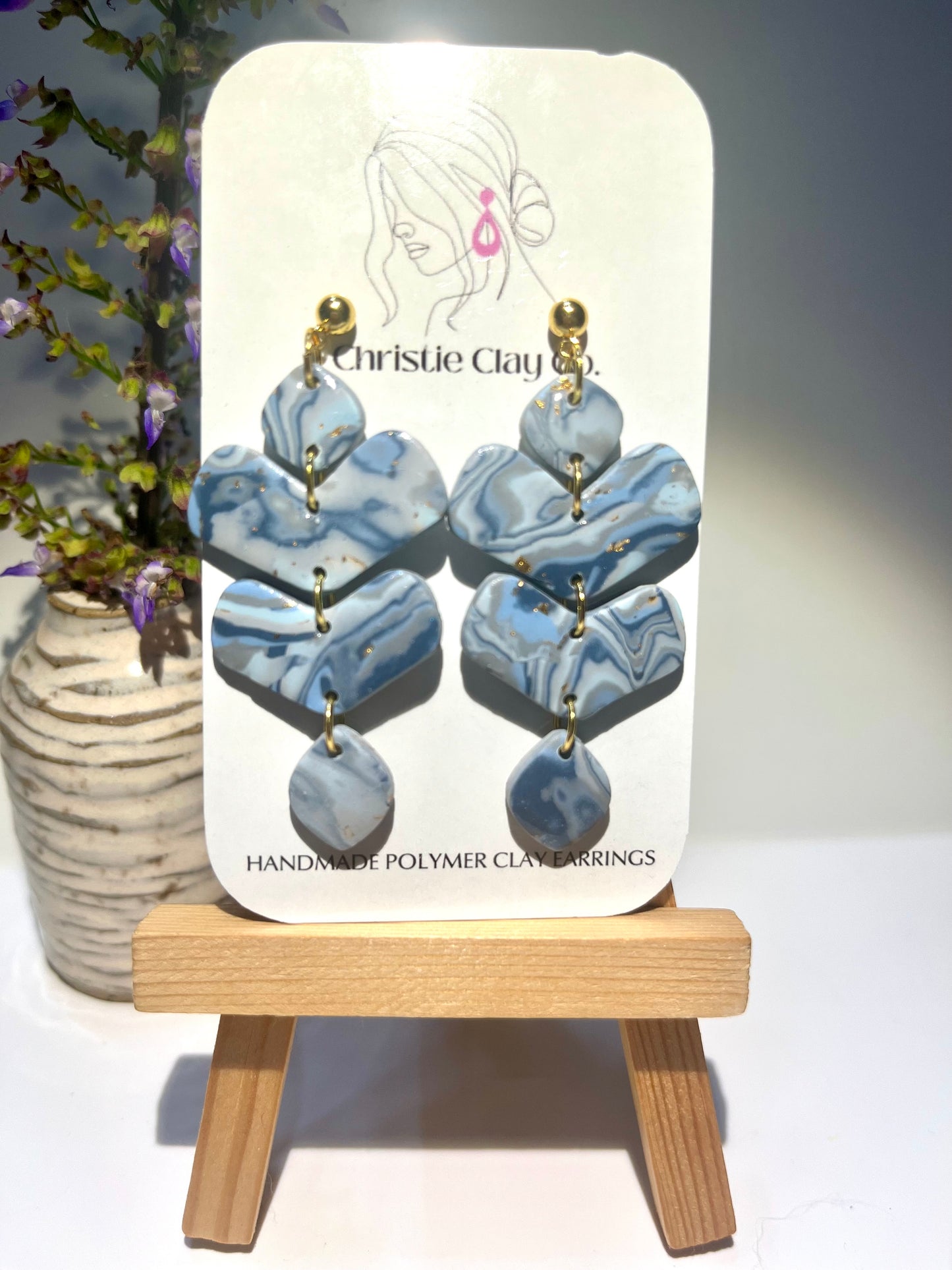 Blue Marble-Four tier dangles