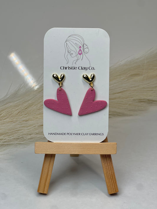 Valentines - Textured Heart Dangle