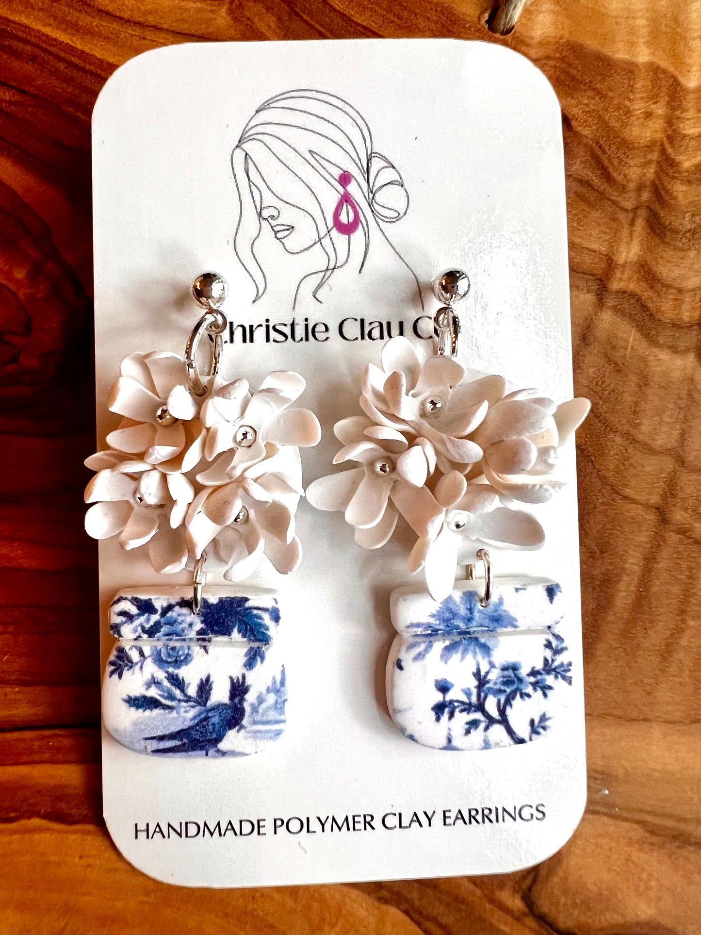 Florals in Wide China Vase