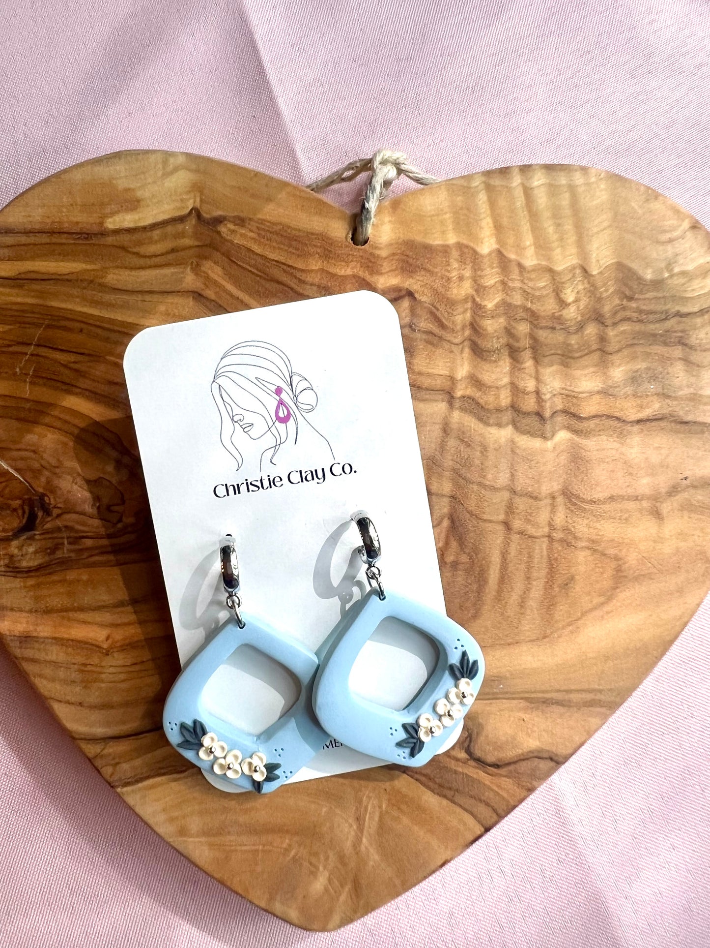 Bridgerton Inspired - Baby Blue Dangle with Mini Florals