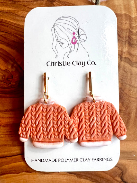 Fall - Orange Cable Knit Sweater