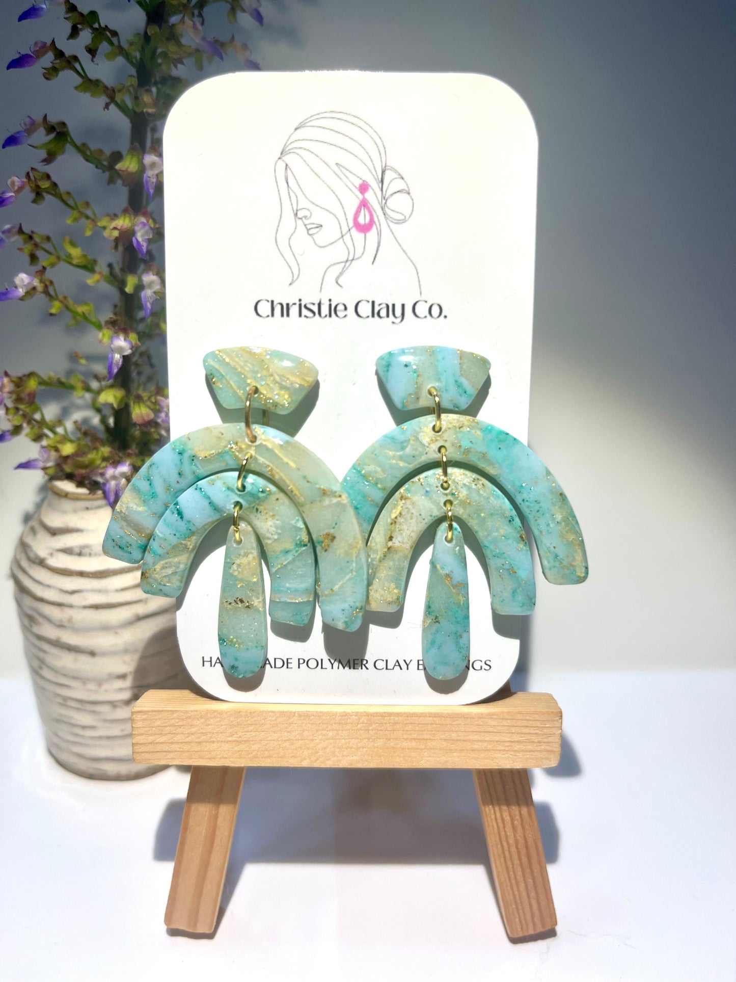 Light Turquoise Marble-Tier arch dangles