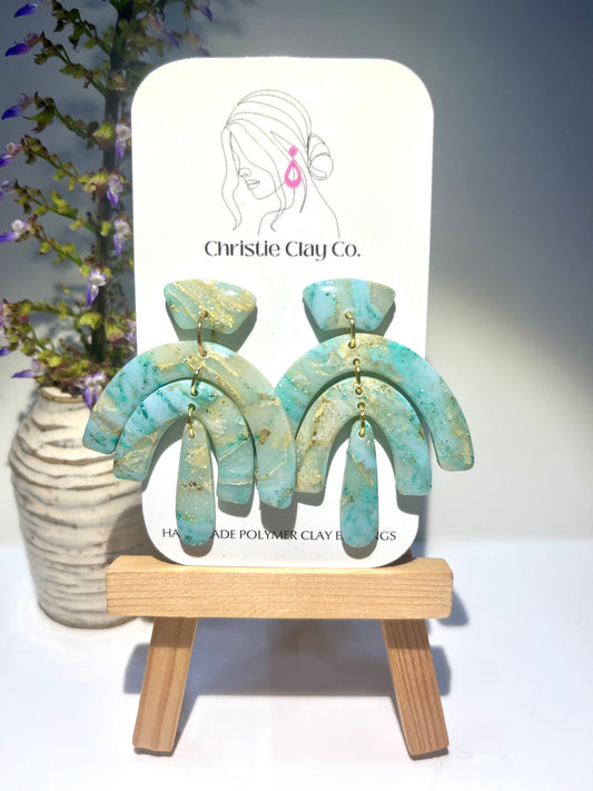 Light Turquoise Marble-Tier arch dangles