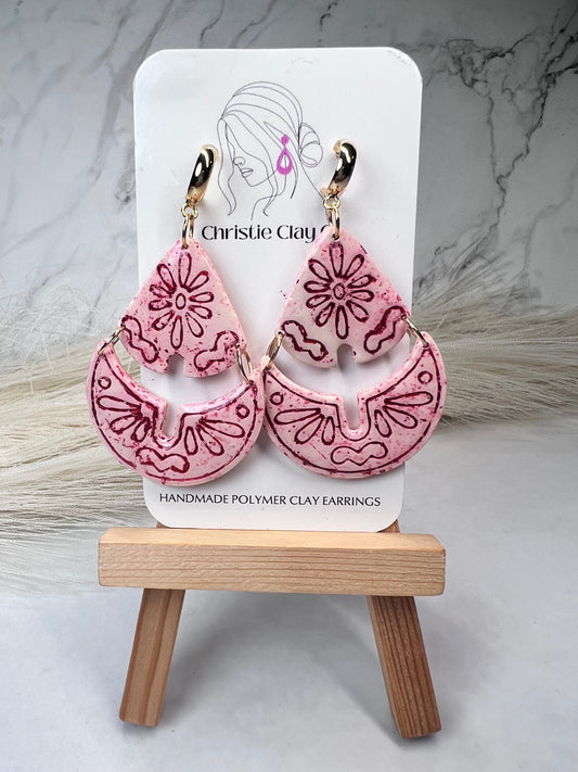 Red Foil Imprint Dangles