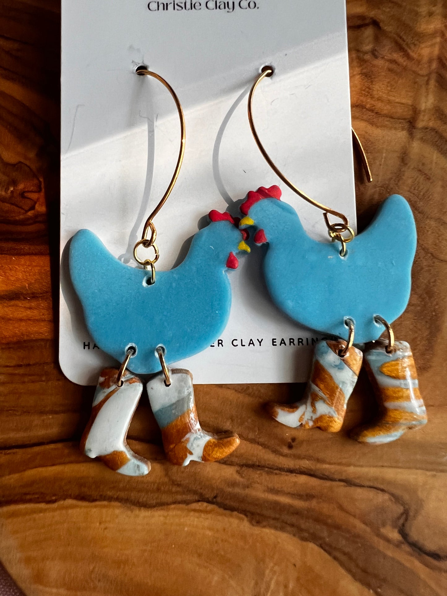 Whimsy.  Chicken with Boots