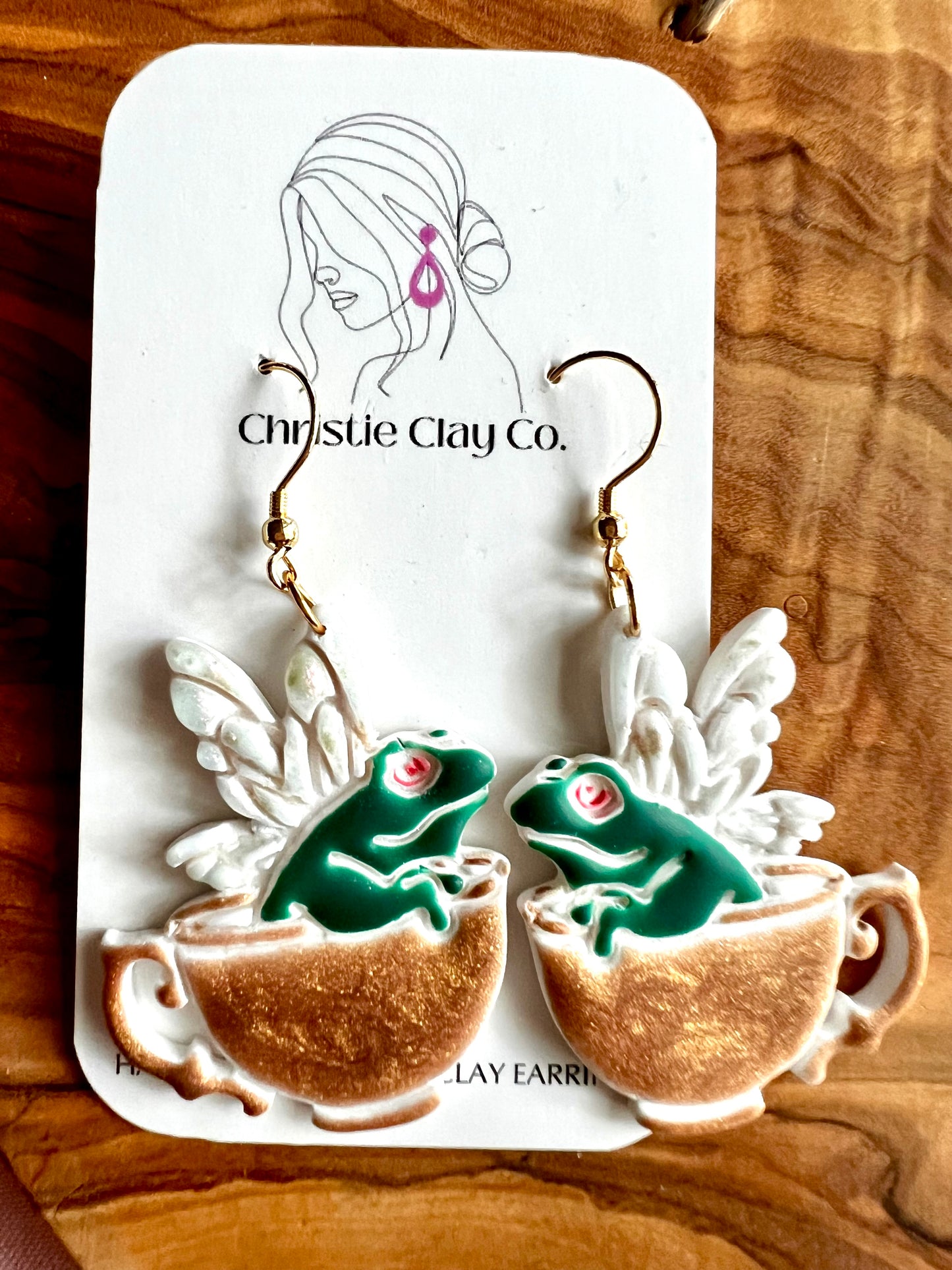 Whimsy.  Fairy Froggy in Teacup