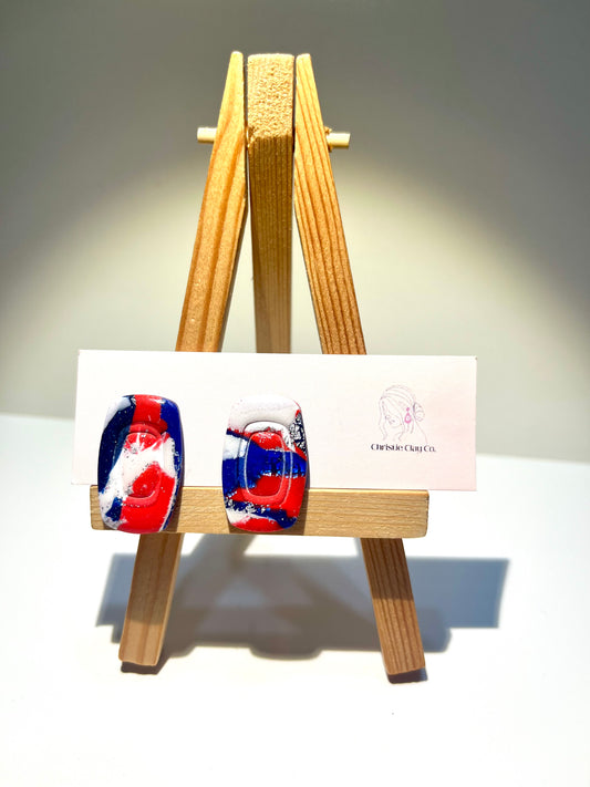 Red, White, & Blue-Rectangular imprint design