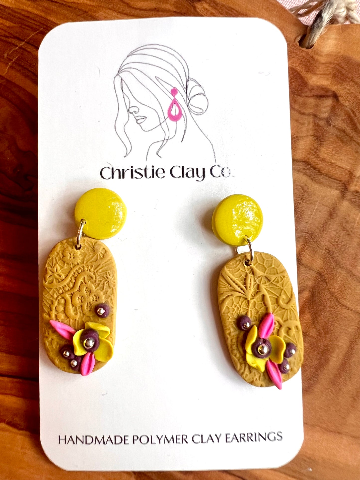 Bridgerton Inspired.  Chartreuse Floral Dangle