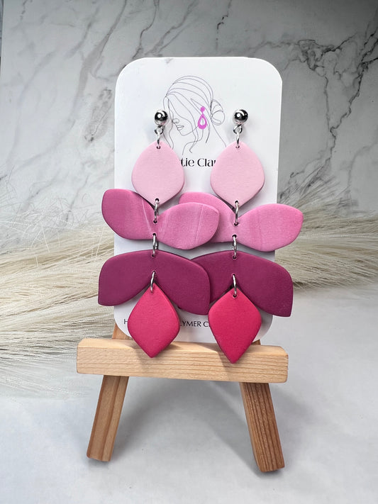 Multi-Pink Statement Earrings