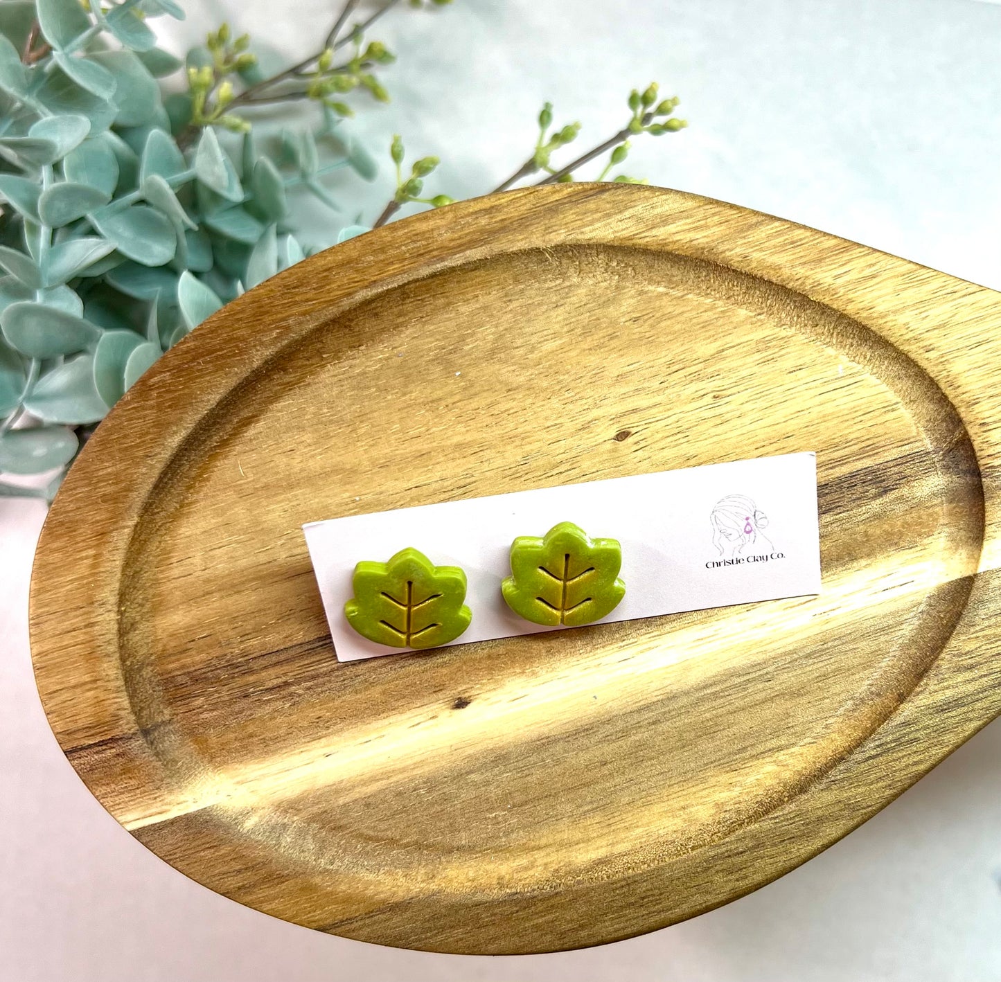 Fall - Leaf Stud with Glitter