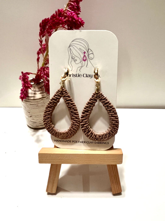 Brown rattan weave drops