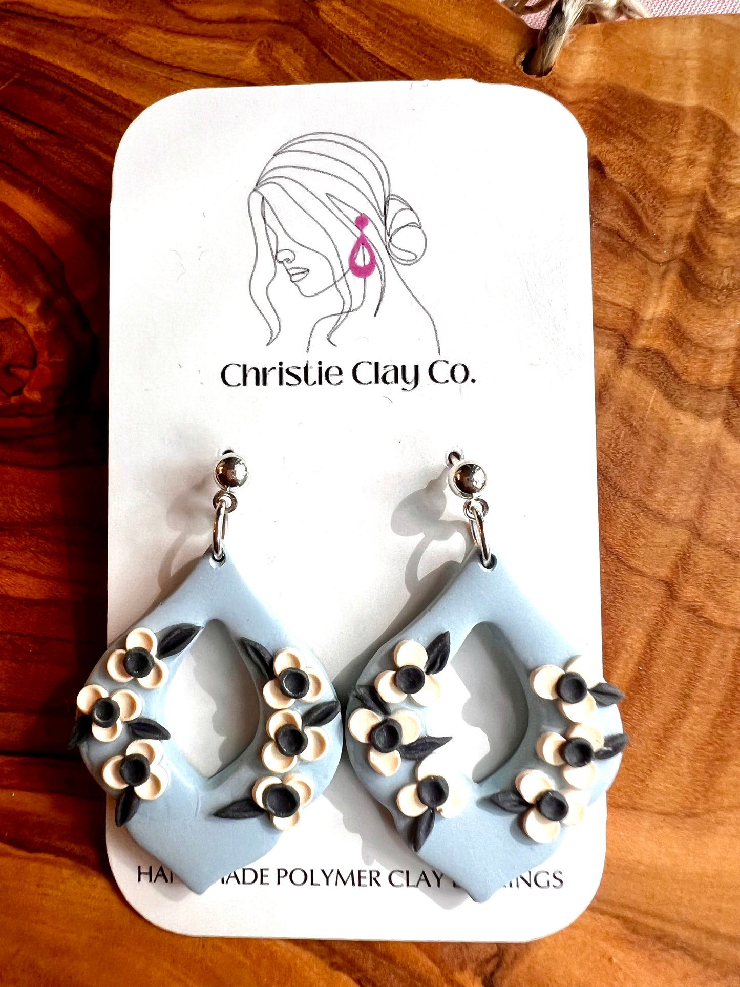 Bridgerton Inspired - Baby Blue Cutout with Mini Flowers