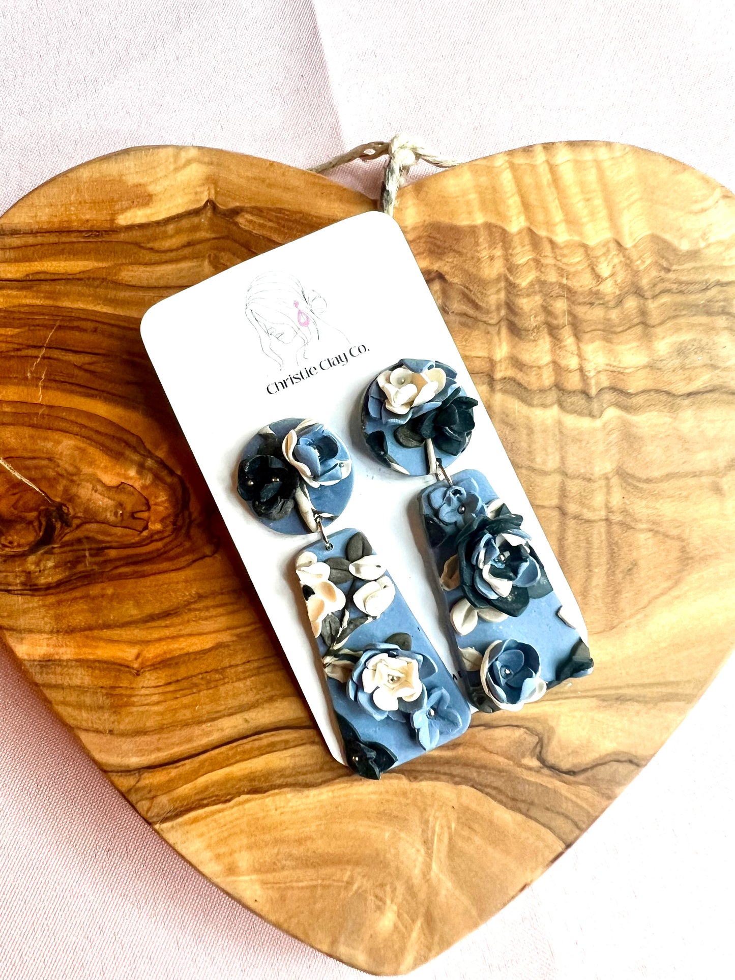 Florals - Double Floral Trapezoid Dangle