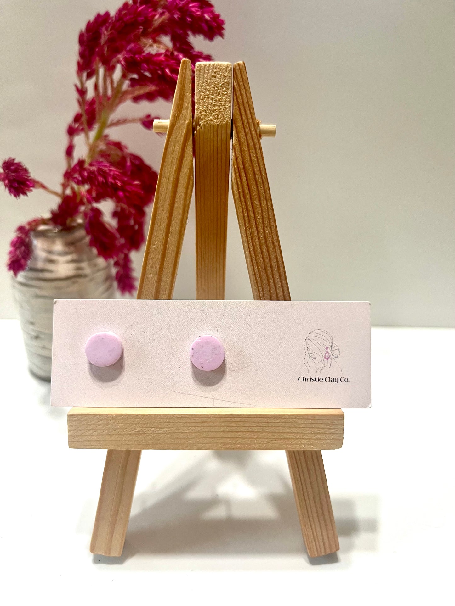 Micro dots-Pink studs