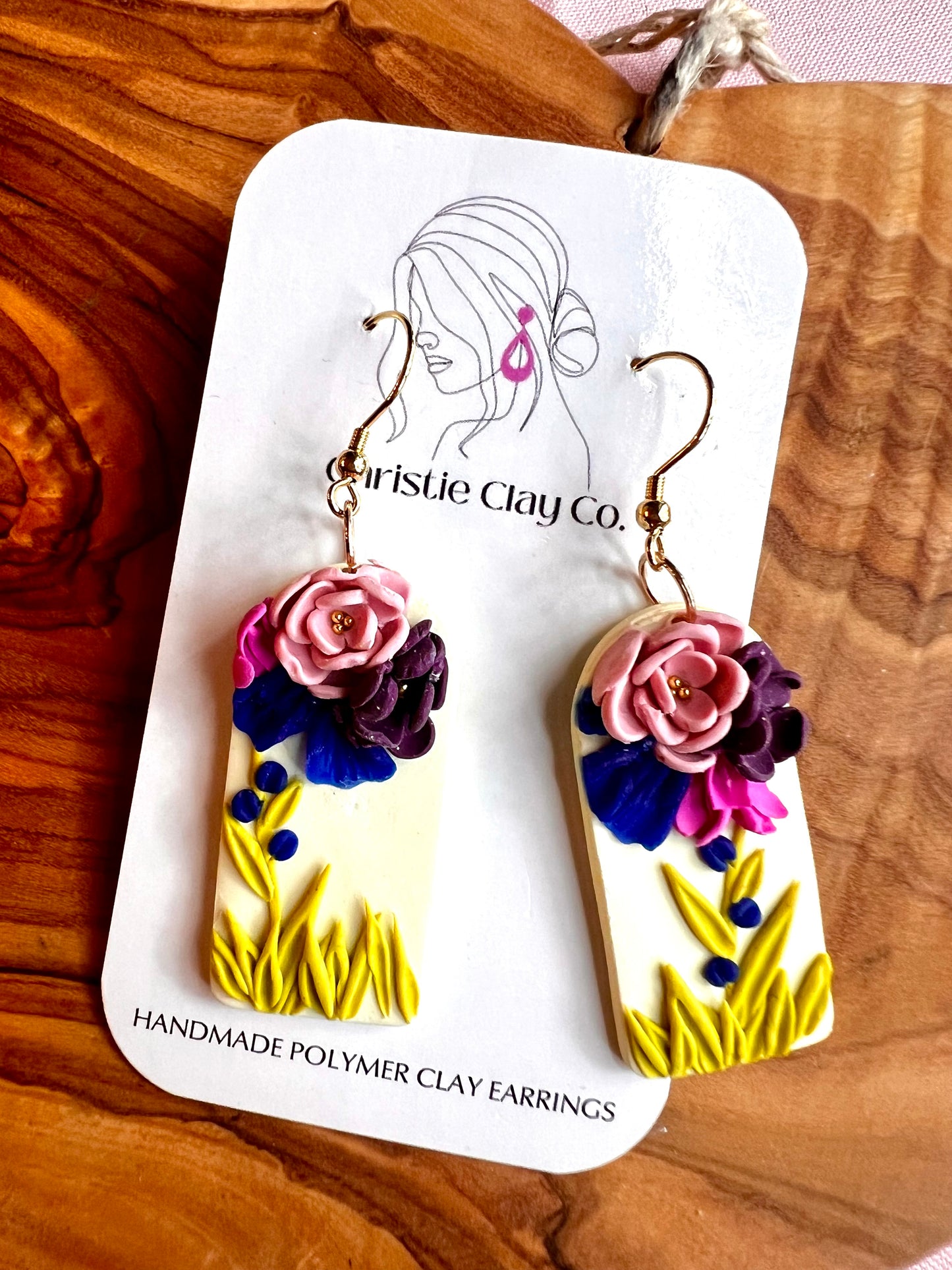 Bridgerton Inspired.  Chartreuse Floral Dangle