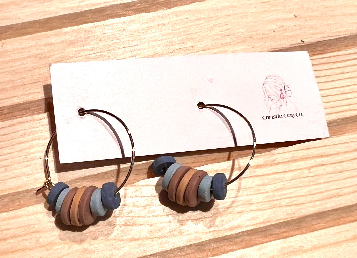 Handmade Heishi Bead Hoops