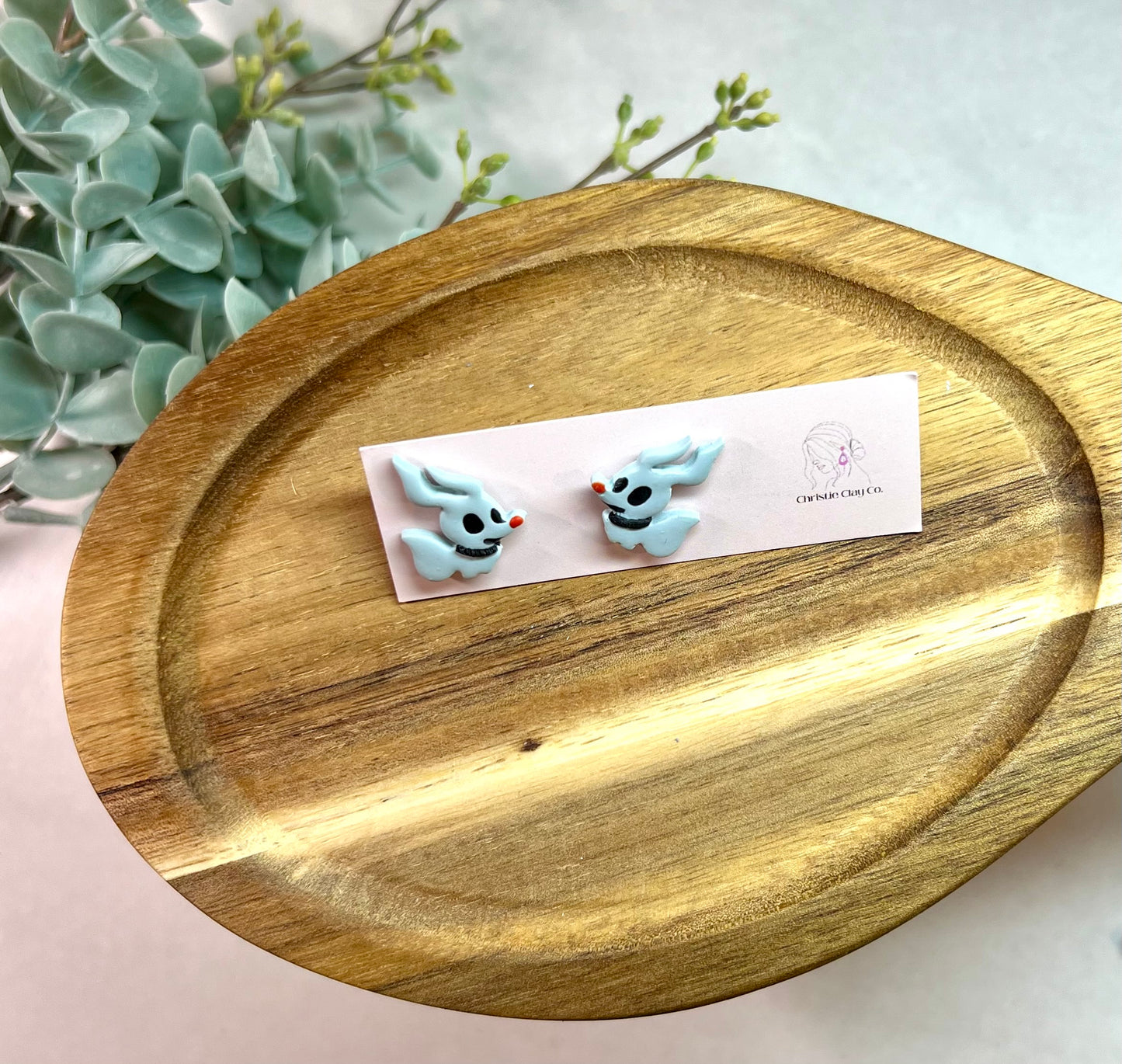 Halloween - Blue Ghosty Dog Stud