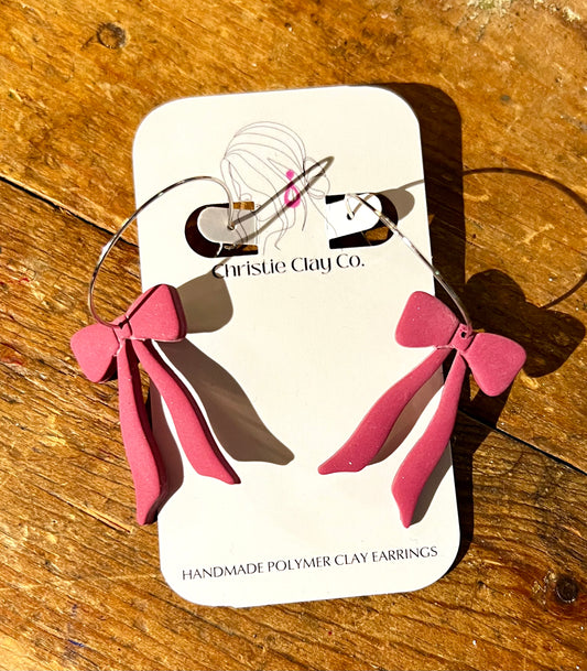 Bows - Mauve Bow Dangle
