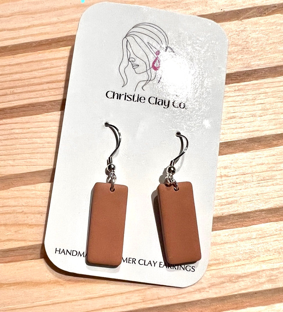 Smooth - Simple Rectangle Everyday Earrings